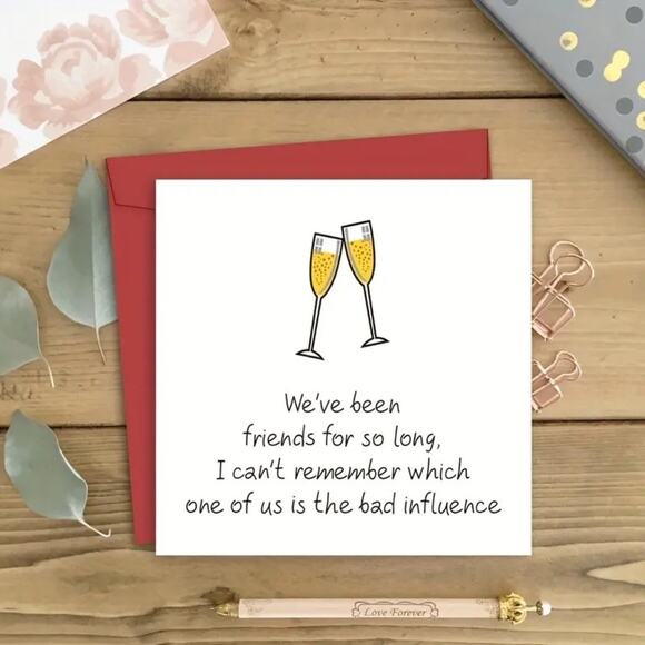 Birthday, Friendship Day, Funny Card - 6" x 6" - Picture 3 of 5